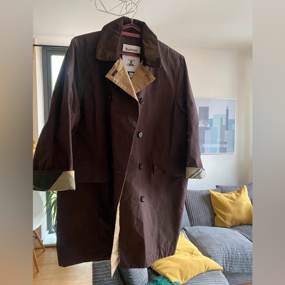 Barbour coat, brown, size UK 10